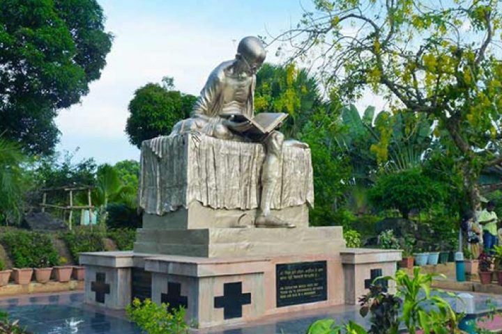 A statue of Mahatma Gandhi in Port Blair