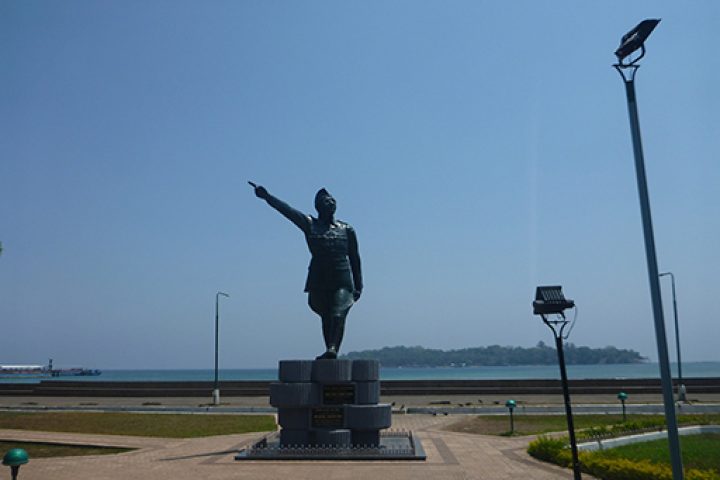 The statue of Netaji Subhash Chandra Bose in Port Blair