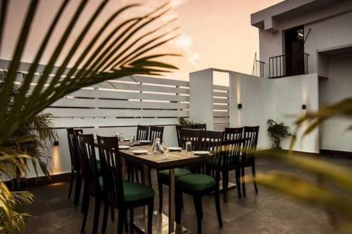 Rooftop restaurant at J Hotel in Port Blair