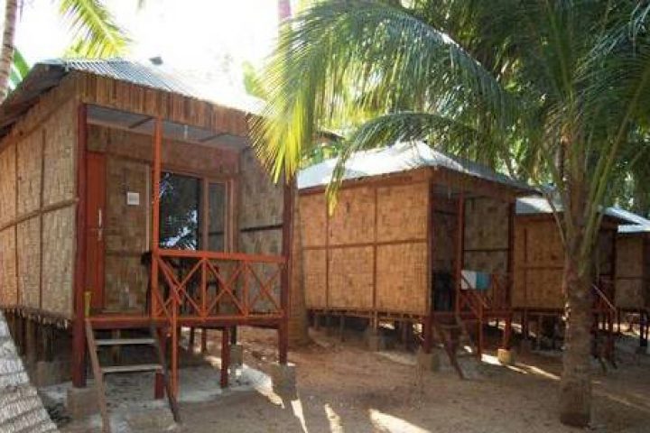 The cottages at Tango Beach resort in Neil Island