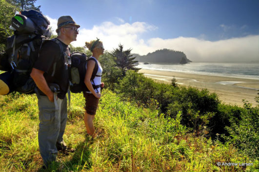 A couple exploring the Havelock Beach