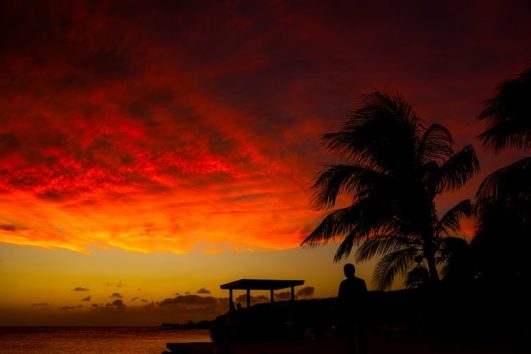 Sunsets in the Andaman Islands are beautiful