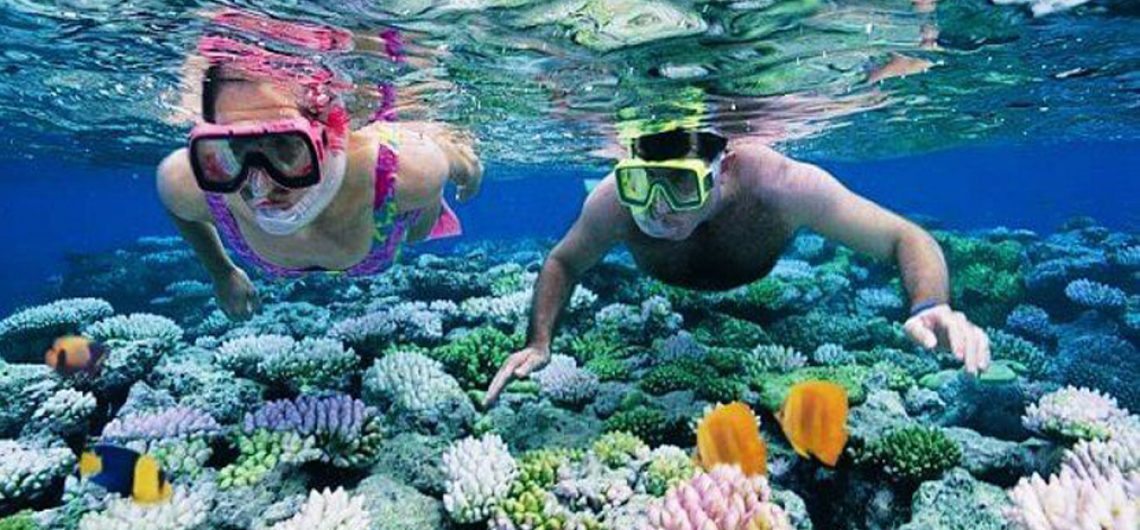 A couple Snorkelling in the Andaman Sea