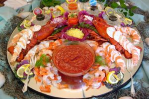scrumptious platter of seafood